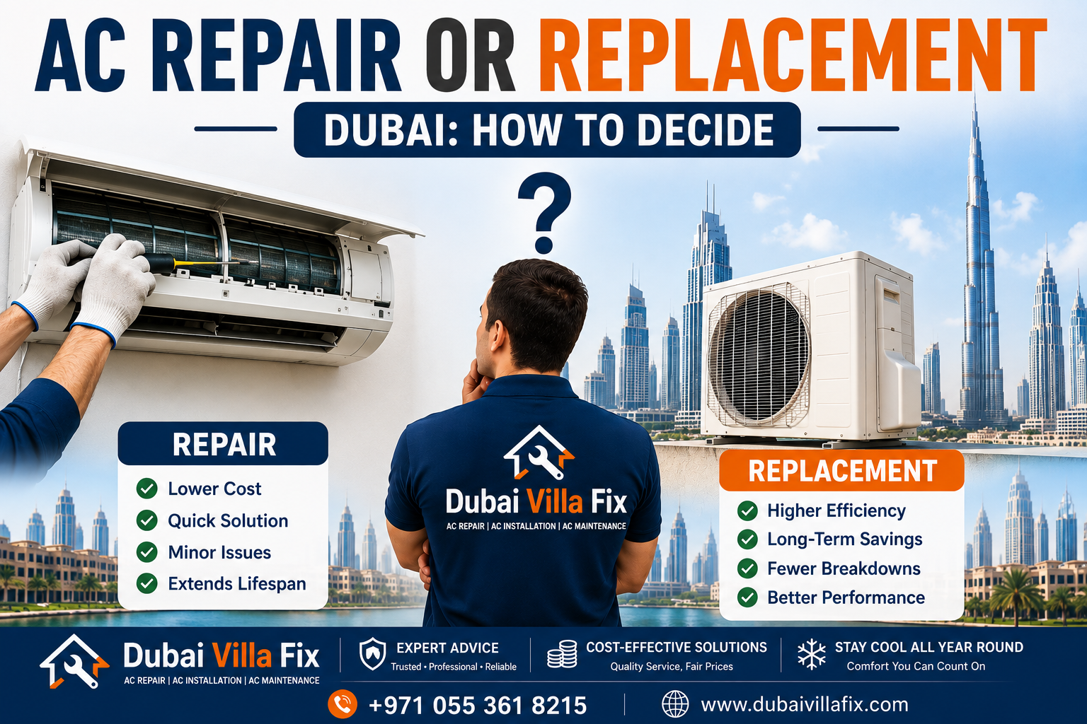AC Repair or Replacement Dubai: How to Decide