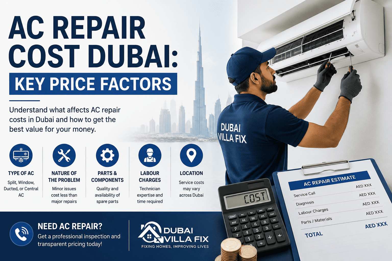 AC Repair Cost Dubai: Factors That Affect Pricing